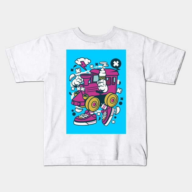 Design 60 Train Kids T-Shirt by Hudkins